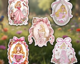 Aurora Princess Sticker Sleeping Beauty Stickers Waterproof Vinyl Sticker for Laptop Water Bottle Choose Your Design Cute Disney Fan Gift