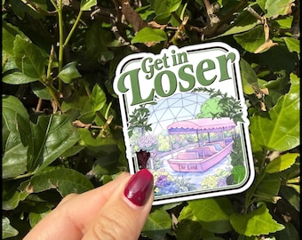 Retro Epcot The Land Vinyl Sticker, Get In Loser Theme Park Decal, Waterproof Disney Group Vacation Sticker, Epcot Matching Family Decal
