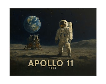 Apollo 11 Moon Landing Poster Rolled Poster | Retro 1969 NASA Space Print
