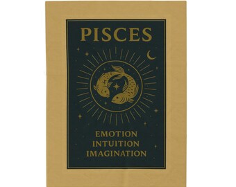 Pisces Zodiac Throw Blanket | Celestial Astrology Gift