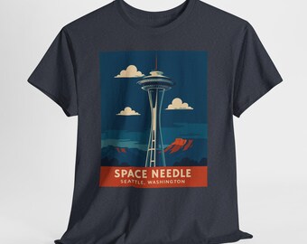 Space Needle Vintage Retro Seattle Travel Shirt