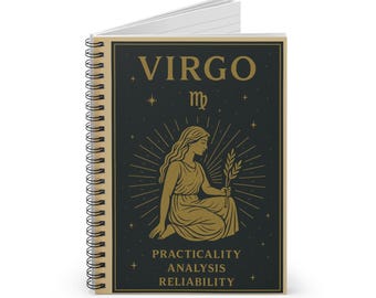 Virgo Zodiac Notebook | Lined Journal for Virgo | Astrology Gift | 6x8 Softcover