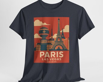 Vintage Paris Las Vegas T-Shirt, Eiffel Tower Casino Tee