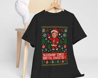 Twink Santa 'Sleighin Since Birth Sweetie' Christmas T-Shirt