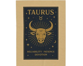 Taurus Zodiac Throw Blanket | Cozy Astrology Home Decor