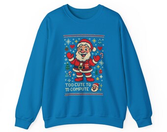 Himbo Santa Ugly Christmas Sweater: Pixel Knit Holiday Top