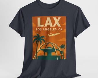 Vintage LAX Airport T-Shirt, Retro California Travel Tee