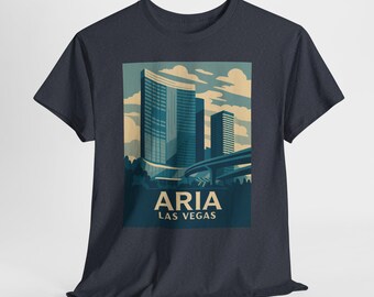 Aria Las Vegas T-Shirt Retro Casino Tee Modern Vegas Strip Travel Shirt