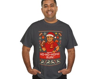 Jock Santa Ugly Christmas Shirt: Gay Sports Holiday Tee