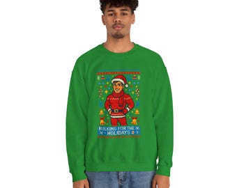Twunk Santa Bulking Christmas Sweater: Funny Gym Holiday Top