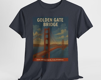 Golden Gate Bridge Vintage Retro San Francisco Travel Shirt