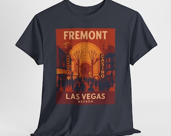 Vintage Fremont Street Las Vegas T-Shirt, Retro Neon Design