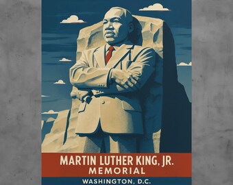 MLK Memorial Art Print – Inspirational Travel Poster
