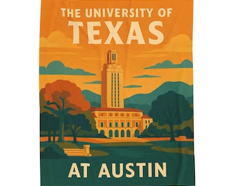 University of Texas Plush Blanket, Retro Longhorns Throw