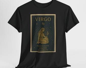 Virgo T-Shirt | Retro Zodiac Earth Sign, Astrology Gift