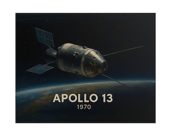 Apollo 13 Poster Retro NASA Mission Print | Vintage Space Wall Art