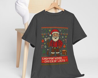 Lumberjack Gay Santa Ugly Christmas Tee - Funny LGBTQ Xmas Shirt