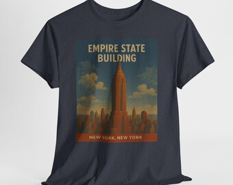 Empire State Building Vintage Retro NYC Travel Shirt Classic New York City Tee