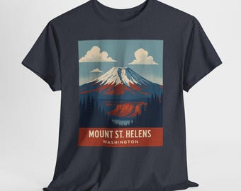 Mount St Helens Vintage Retro Washington State Travel Shirt