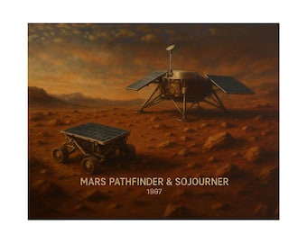 Mars Pathfinder Rover Print | Retro Space Poster