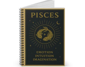 Pisces Zodiac Notebook | Astrology Journal | Pisces Gift | Lined 118-Page Softcover