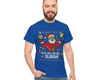 Musical Theater Santa Ugly Christmas Shirt: Broadway LGBTQ Xmas Tee