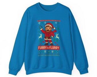 Otter Santa Ugly Christmas Sweater: Furry and Flurry Holiday Top