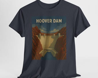 Hoover Dam Graphic Tee, Cotton Unisex T-Shirt, Travel Gift