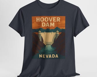 Vintage Hoover Dam T-Shirt, Nevada Landmark Tee, Retro Travel Apparel