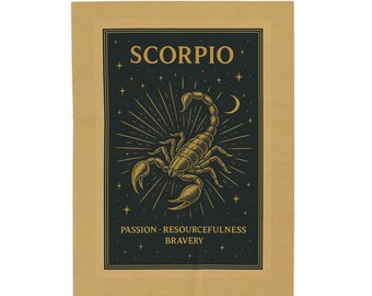 Scorpio Zodiac Blanket | Astrology Throw | Cozy Scorpio Gift | Horoscope Home Decor
