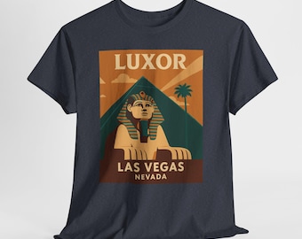 Vintage Luxor Las Vegas T-Shirt, Retro Egyptian Pyramid Design