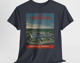 Washington DC Pentagon Graphic T-Shirt, USA Landmark Tee