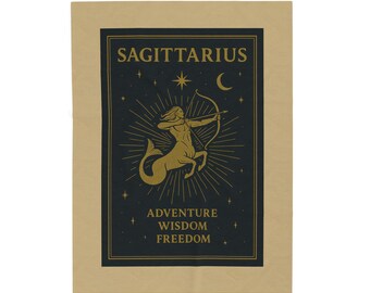 Sagittarius Zodiac Throw Blanket | Astrology Decor Gift