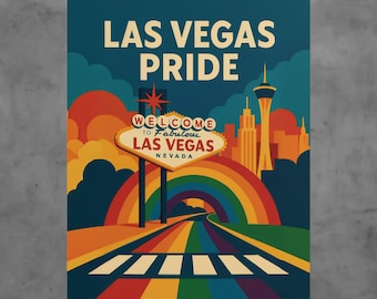 Las Vegas Gay Pride Poster Rolled Posters | LGBTQ Event Poster