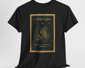 Capricorn Zodiac T-Shirt | Retro Astrology Graphic Tee