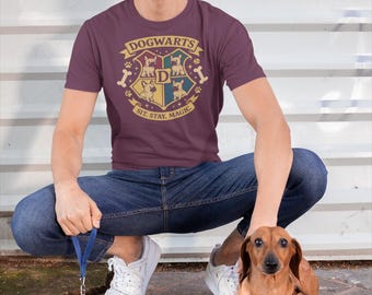 Dogwarts Crest T-Shirt | Dog Magic Paw Hogwarts-Inspired Tee