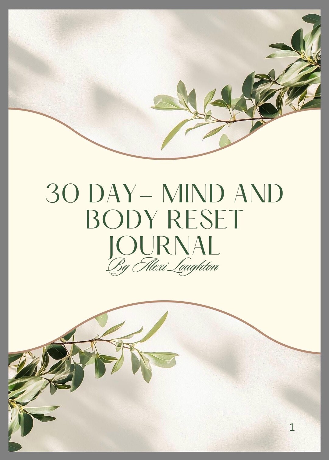 30 Day Mind and Body Reset Journal - Etsy