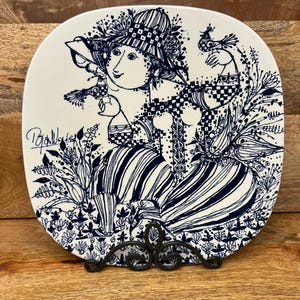 Bjorn Wiinblad Blue and White - Etsy