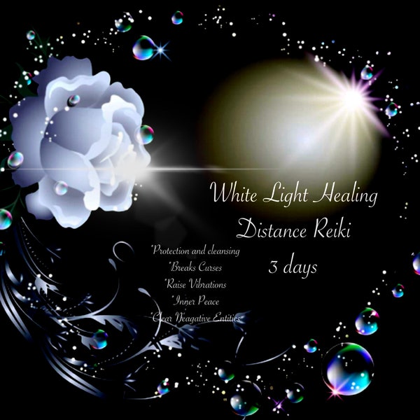 WHITE LIGHT Healing Distance Reiki 3 days Removes curses, gives Protection, Clearing, Purifying, Healing Affirmation pdf download included