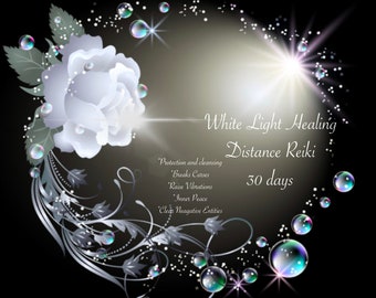 WHITE LIGHT HEALING Distance Reiki 30 days for Curse Removal, Protection, Purification, Clairvoyance and pdf download of Healing Affirmation