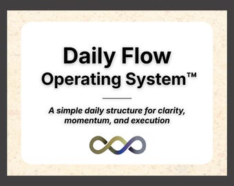 Système de débit quotidien | Planificateur de productivité imprimable (PDF à remplir)