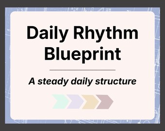 Plan de rythme quotidien | Modèle de productivité simple (PDF à remplir)