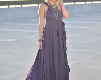 Convertible Infinity Dress with Ballgown Maxi Skirt