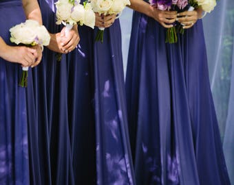 Convertible Infinity Dress with Princess Maxi Skirt with Optional Rosette Hem