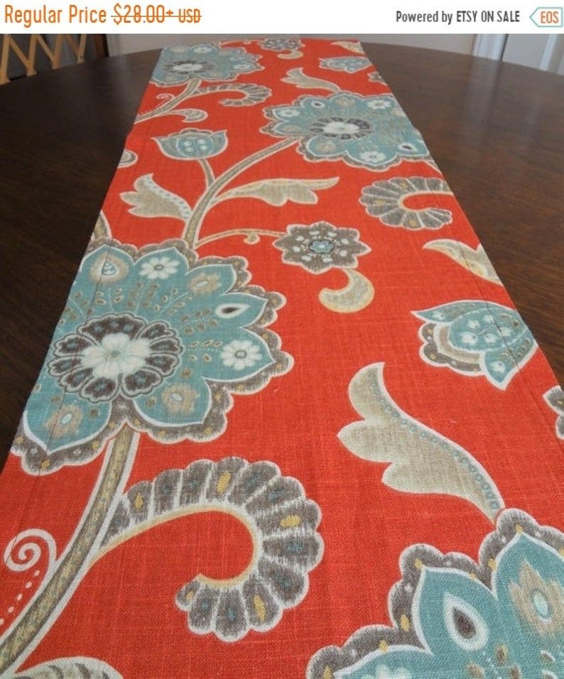 Labor Day Sale Braemore Ankara Burnt Orange Red Blue Floral Etsy