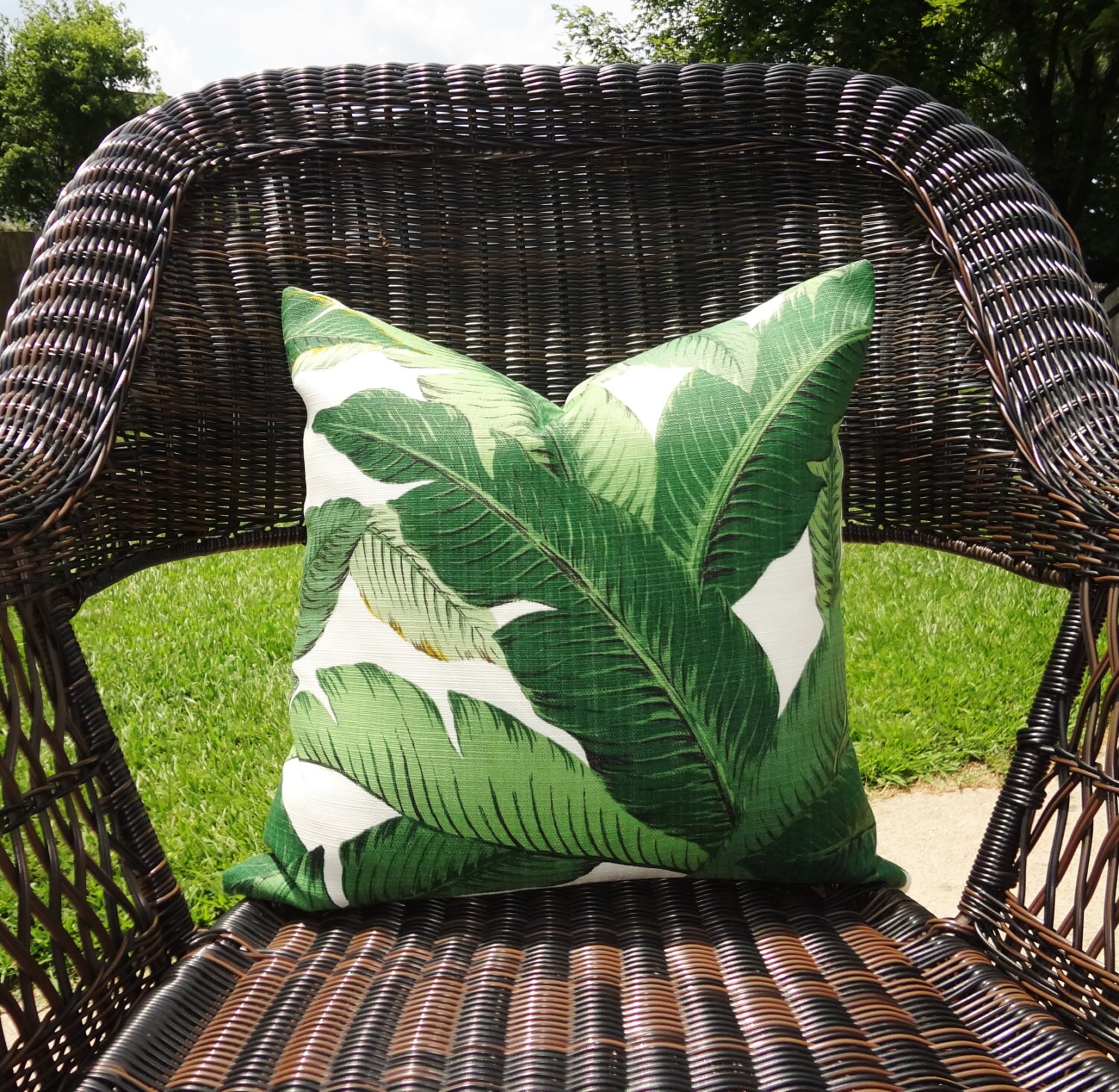 Outdoor/indoor Palm Tree Pillow Cover Tommy Bahama Swaying Etsy