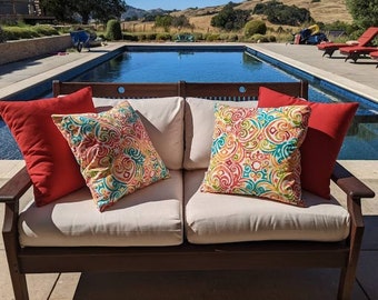 CUSTOM Porch Swing Bed Mattress Cushion Cover Sunbrella Fabric Porch Pillows Outdoor Twin & Crib Bed Swing