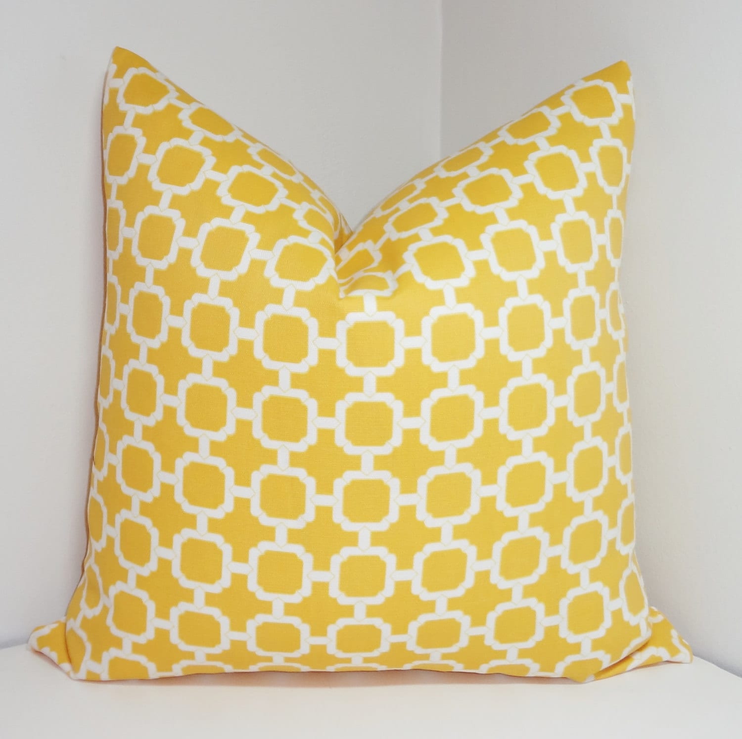 OUTDOOR Pillow Cover Corn Yellow Geometric Design Patio Deck Etsy