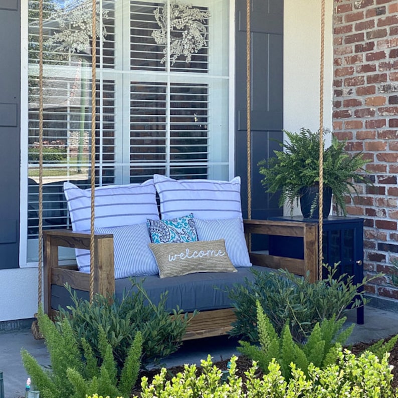 CUSTOM Porch Swing Bed Mattress Cushion Cover Sunbrella Fabric Etsy