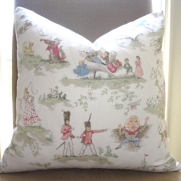 Funda de almohada con estampado de toile "Over The Moon" de Covington para guardería de bebé niño y niña.